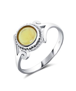 Amber Silver Rings NSR-2048B